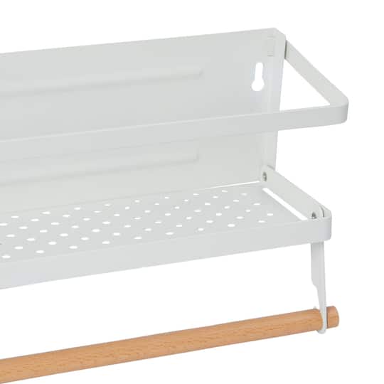 Household Essentials 12" Metal Spice Rack with Paper Towel Holder